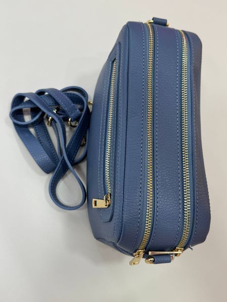 Лаконічна кросс-боді на 3 окремих відділення з натуральної шкіри  0028-1 фото