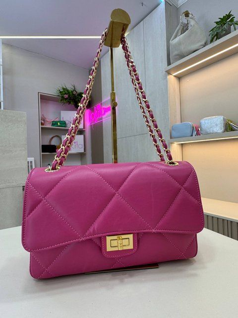 Сумочка з натуральної шкіри в кольорі фуксія 91630 фото